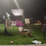 Palestinian Display Vandalized, Palestinian Student Harassed for Wearing Keffiyeh