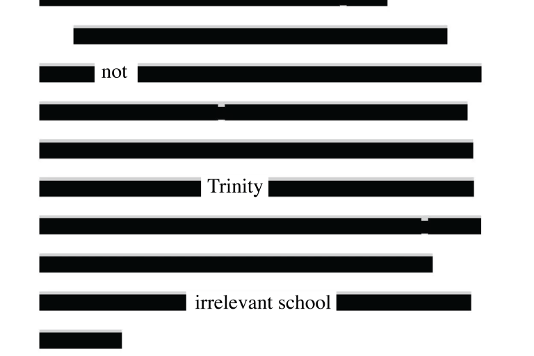 Trinity Faculty “Too Irrelevant” To Be Named In Epstein Files